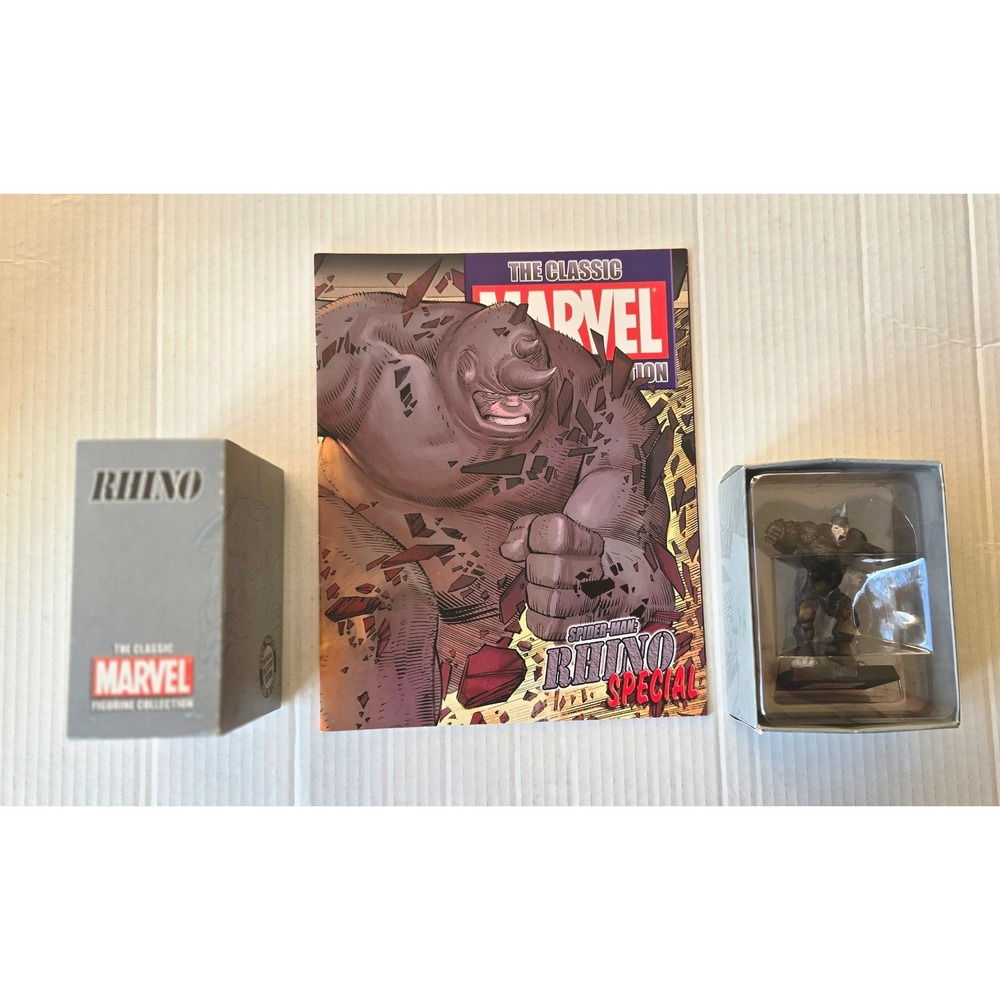 Eaglemoss 1:16 Classic Marvel Figurine w/Book:‎ Rhino (Special)